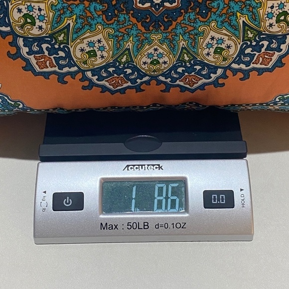 POTTERY BARN Silk Throw Pillow Cover + Down Insert Orange Blue Mandala 18" X 18" - Picture 12 of 12